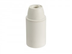 DOUILLE POUR AMPOULE E14 ISO LISSE BLANC