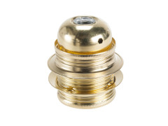 DOUILLE POUR AMPOULE E27 LAITON+BAGUE OR