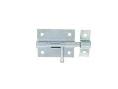 VERROU DE BOX A VISSER AVEC GACHE  DIAMETRE 10MM ZINGUE BLANC