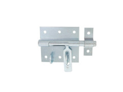 VERROU DE BOX PORTE-CADENAS AVEC GACHE DIAMETRE 10 ZINGUE BLANC