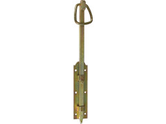 VERROU DE PORTAIL ANNEAU LONGUEUR 400MM ZINGUE BLANC