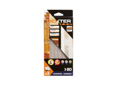 ABRASIF VIBRANTE 93X185MM GRAIN 80 LOT DE 3 DEXTER PRO