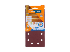 ABRASIF VIBRANTE 115X230MM GRAIN 180 LOT DE 5 DEXTER