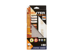 ABRASIF VIBRANTE 115X230MM GRAIN 80 LOT DE 3 DEXTER PRO