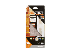 ABRASIF VIBRANTE 115X230MM GRAIN 120 LOT DE 3 DEXTER PRO