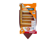ABRASIF TRIANGLE MULTIFONCTION 175X105MM GRAIN 80 LOT DE 5 DEXTER