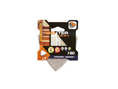 ABRASIF TRIANGLE 93X93MM GRAIN 80 LOT DE 3 DEXTER PRO