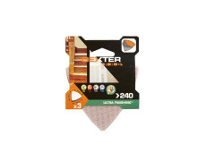 ABRASIF TRIANGLE 93X93MM GRAIN 240 LOT DE 3 DEXTER PRO