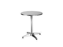 TABLE BISTROT ALUMINIUM RONDE 2 PERSONNES DIAMETRE 60 CM