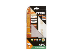 ABRASIF VIBRANTE 115X230MM GRAIN 240 LOT DE 3 DEXTER PRO