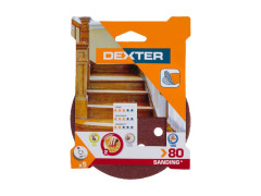 ABRASIF DISQUE DIAMETRE 125MM GRAIN 80 LOT DE 5 DEXTER