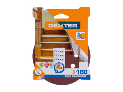 ABRASIF DISQUE DIAMETRE 125MM GRAIN 180 LOT DE 5 DEXTER