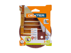 ABRASIF DISQUE DIAMETRE 125MM GRAIN 40 LOT DE 5 DEXTER