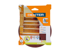 ABRASIF DISQUE DIAMETRE 150MM GRAIN 40 LOT DE 5 DEXTER