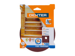 ABRASIF DISQUE DIAMETRE 150MM GRAIN 180 LOT DE 5 DEXTER