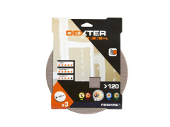 ABRASIF DISQUE PLATRE DIAMETRE 225MM GRAIN 120 LOT DE 3 DEXTER PRO