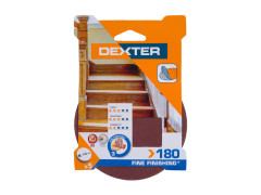 ABRASIF PERCEUSE/MEULEUSE DIAMETRE 115 GRAIN 180 LOT DE 5 DEXTER