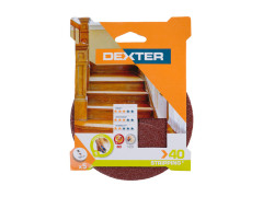 ABRASIF PERCEUSE DIAMETRE 127 GRAIN 40 LOT DE 5 DEXTER