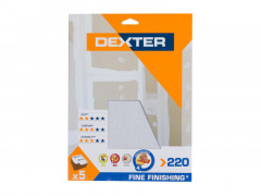 ABRASIF PLATRE 230X280 GRAIN 220 DEXTER 5 PCS