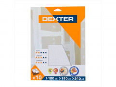 ABRASIF PLATRE 230X280 GRAIN ASSORTIS DEXTER 10 PCS