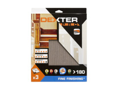ABRASIF MAIN BOIS 230X280 GRAIN 180 DEXTER PRO 3 PCS