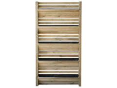 PANNEAU DE CLOTURE BOIS POTAGER 90X180CM EP 130MM DROIT NATUREL EDEN