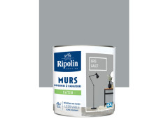 PEINTURE RIPOLIN SATIN GRIS GALET 0.5L