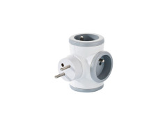 TRIPLITE 3x16A+6A ROTATIVE BLANC/GRIS