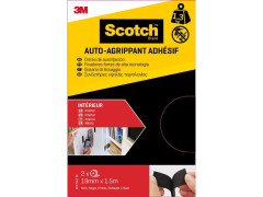 BANDE AGRIPPANTE ADHESIVE INTERIEUR 19MM NOIR ROULEAU DE 1,5M