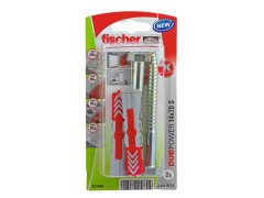 CHEVILLE MULTIMATERIAU DUOPOWER 14X70MM AVEC VIS SACHET DE 2 PIECES