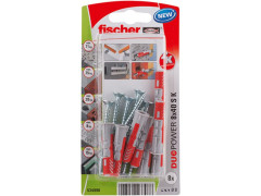CHEVILLE MULTIMATERIAU DUOPOWER 8X40MM AVEC VIS BLISTER DE 8
