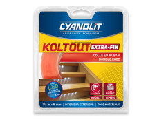 RUBAN ADHESIF DOUBLE FACE KOLTOUT EXTRA FIN 10MX8MM