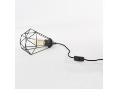 LAMPE A POSER BYRON E27 H26CM  40W METAL NOIR