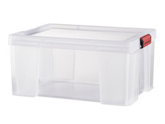 BOITE DE RANGEMENT CLIP'N STORE 27L TRANSPARENT