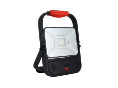 PROJECTEUR RECHARGEABLE PLAT IP54 2300LM 30 METRES NOIR ET ROUGE XANLITE