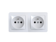 PRISE 2P+T DOUBLE ALREA BLANC
