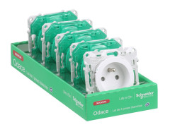 MECANISME PRISE 2P+T ODACE BLANC LOT 5