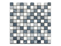MOSAIQUE SOL & MUR ARTENS MINERAL MIX BLANC GRIS 30X30CM