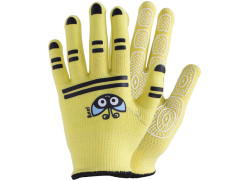 GANT ENFANT 3/4 AN  ABEILLE PAUME ANTI-DERAPANTE