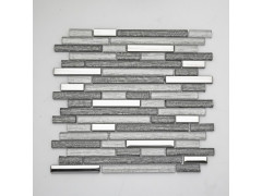 MOSAIQUE MUR FANTASY BARETTE GRIS MIROIR 30X30CM