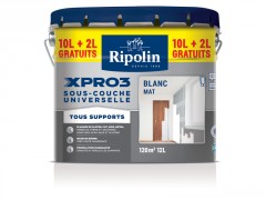 SOUS COUCHE UNIVERSELLE BLANC RIPOLIN  XPRO 3 MAT 10L+2L GRATUIT