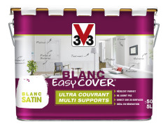 PEINTURE MULTI SUPPORTS BLANC EASY COVER SATIN 5L