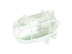 HUBLOT OVAL E27 60W GRILLE PLASTIQUE BLANC