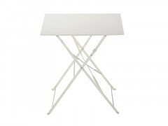TABLE PLIANTE FLORA ACIER BLANC 70X70 CM