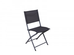 CHAISE PLIANTE EMYS ACIER TEXTYLENE GRIS ANTHRACITE