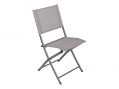 CHAISE PLIANTE EMYS ACIER TEXTYLENE MOON