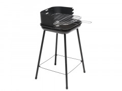 BARBECUE CHARBON DE BOIS ACIER NOIR