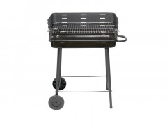 BARBECUE CHARBON DE BOIS ACIER NOIR 77x50x83