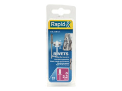 RIVET AVEUGLE HAUTE PERFORMANCE TETE PLATE 3,2X8MM ALU BLISTER DE 50