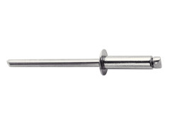 RIVET AVEUGLE  TETE PLATE 4,8X25MM INOX BLISTER DE 50 ET FORET
